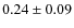 $0.24 \pm 0.09$