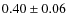 $0.40 \pm 0.06$