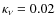$\kappa_\nu = 0.02$