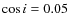 $\cos i =0.05$