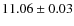 $11.06\pm 0.03$