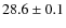 $28.6 \pm 0.1$