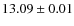 $13.09\pm 0.01$