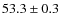 $53.3 \pm 0.3$