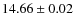 $14.66\pm 0.02$