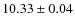 $10.33\pm 0.04$