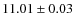 $11.01\pm 0.03$