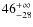 $46^{\rm +\infty}_{-28}$