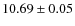 $10.69\pm 0.05$