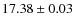 $17.38\pm 0.03$