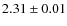 $2.31\pm0.01$