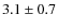 $3.1\pm0.7$