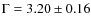 $\Gamma = 3.20\pm0.16$