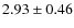 $2.93\pm0.46$