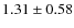 $1.31\pm0.58$