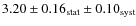 $3.20\pm0.16_{\rm stat}\pm0.10_{\rm syst}$