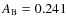 $A_{\rm B}=0.241$