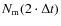 $N_{\rm m}(2 \cdot \Delta t)$