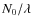 $N_0/\lambda$