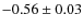 $-0.56 \pm 0.03$