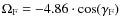 $\Omega_{\rm F}=-4.86 \cdot \cos(\gamma_{\rm F})$