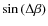 $\sin{(\Delta\beta)}$