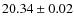 $20.34\pm0.02$