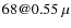 $68@0.55\ \mu$