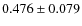 $0.476\pm 0.079$