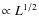 $\propto L^{1/2}$