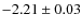 $ -2.21\pm 0.03$