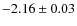 $-2.16 \pm 0.03$