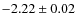 $-2.22 \pm 0.02$