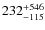 ${\rm 232_{-115}^{+546}}$
