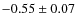 $-0.55 \pm 0.07$