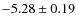$-5.28\pm0.19$