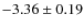 $-3.36\pm0.19$