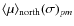 $\langle \mu \rangle _{\rm north}(\sigma)_{pm}$