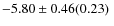 $-5.80\pm0.46(0.23)~$