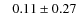 $~~~0.11\pm0.27$