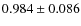 $0.984\pm0.086$
