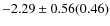 $-2.29\pm0.56(0.46)$