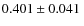 $0.401\pm0.041~$