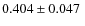$0.404\pm0.047~$