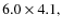 $6.0\times4.1,$