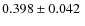 $0.398\pm0.042~$