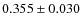 $0.355\pm0.030$