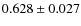 $0.628\pm0.027$