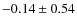 $-0.14\pm0.54$