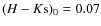 $(H-K{\rm s})_{0}=0.07$